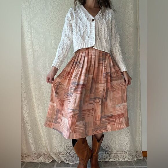 Vintage Plaid Pleated Campus Casuals Of California MIDI Skirt - Picture 3 of 14